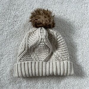 Garage Cable Knit  Pompom Hat